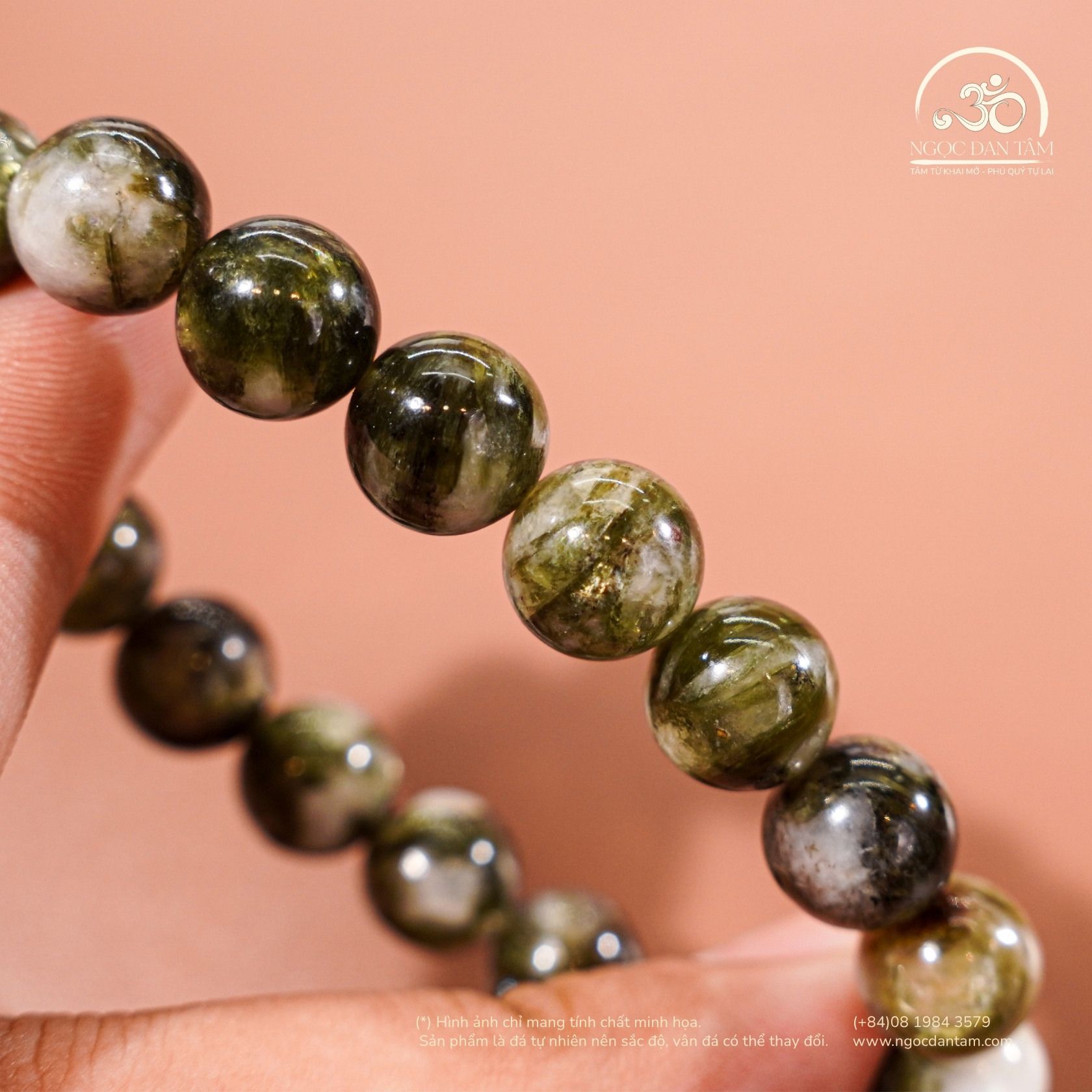  Vòng Tay Đá Mắt Rồng Xanh 10mm 2A 