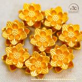  Charm Hoa Sen Cánh Nhọn 9,10mm - Kim Loại Mạ Vàng Cao Cấp 