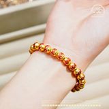  Lắc Tay Bạc 925 Mạ Vàng Lục Tự Chân Ngôn 