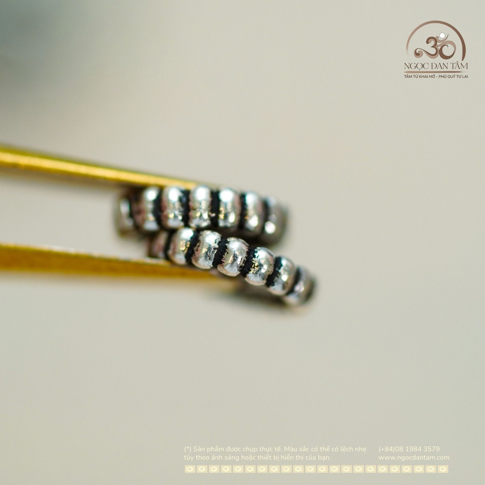  Charm Bạc Bánh Xe Hoa 6mm - Bạc Cao Cấp 