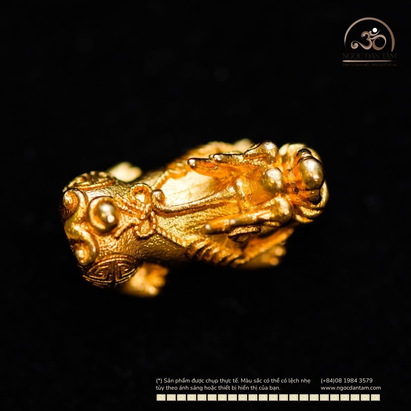  Tỳ Hưu 109N 15,77mm - Đồng Thau Mạ Vàng Cao Cấp 