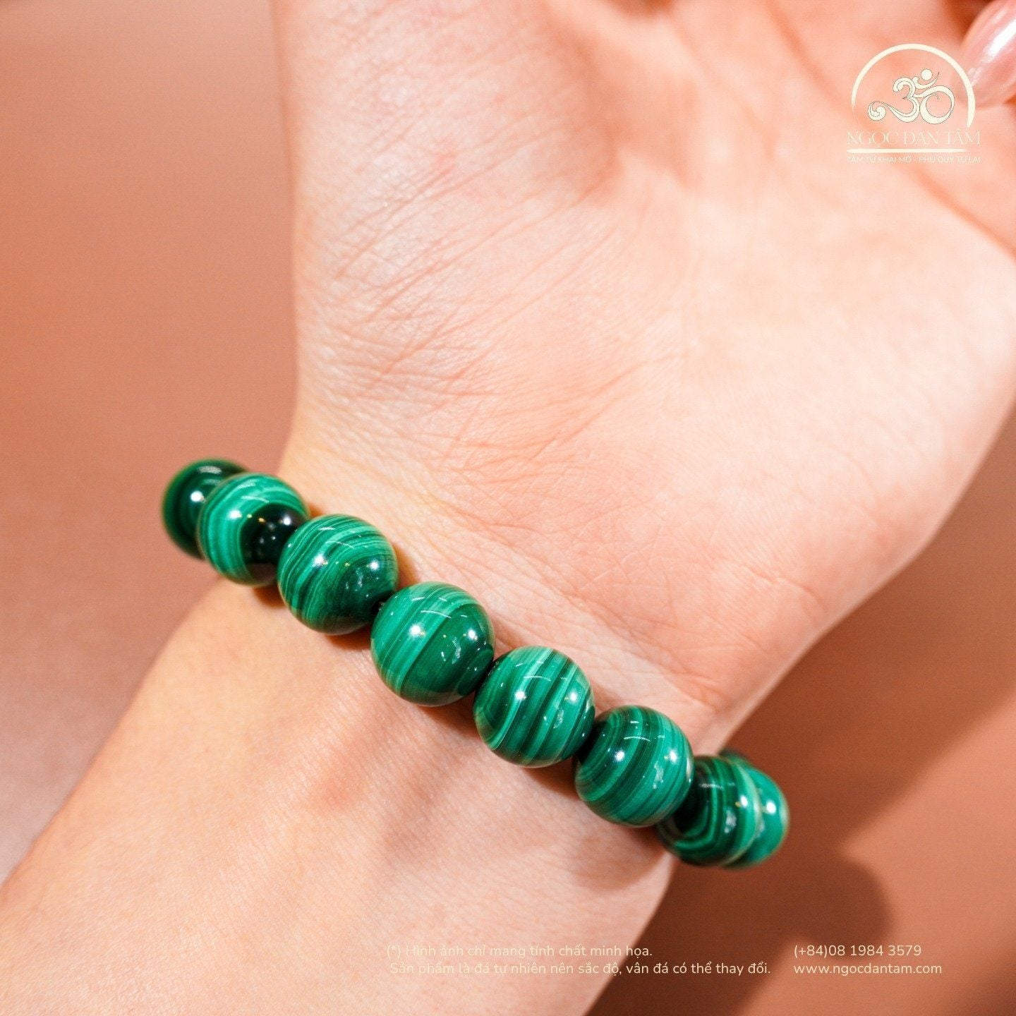  Vòng Tay Đá Khổng Tước 10mm 3A 