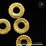  Charm Tròn Dẹp Đính Đá Lớn 8.46mm - Bạc 925 Mạ Vàng Cao Cấp 