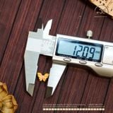  Charm Bướm Hồng 12,09mm - Kim Loại Mạ Vàng Cao Cấp 