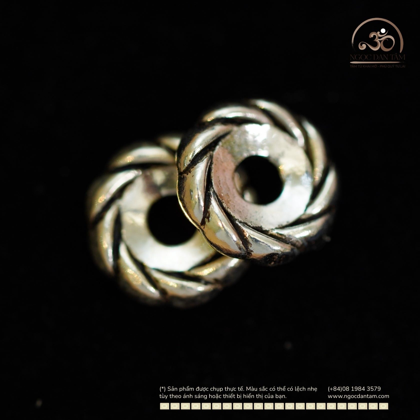  Charm Dẹp 10mm - Bạc 925 Cao Cấp 