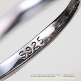  Nhẫn Bạc 925 Đính Đá Sapphire 3mm 