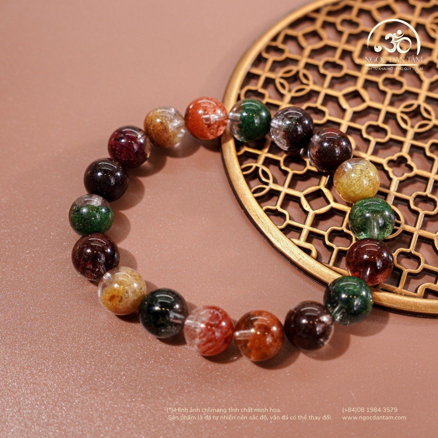  Vòng Tay Thạch Anh Ưu Linh Hoa 10mm 5A 