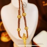 Vòng Tay Thắt Dây Charm Kim Cang Tháp + Vòng Cổ Thắt Dây Charm Dao Phổ Ba 