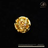  Charm Tròn Xoắn Đính Đá 8.36mm - Kim Loại Mạ Vàng Cao Cấp 