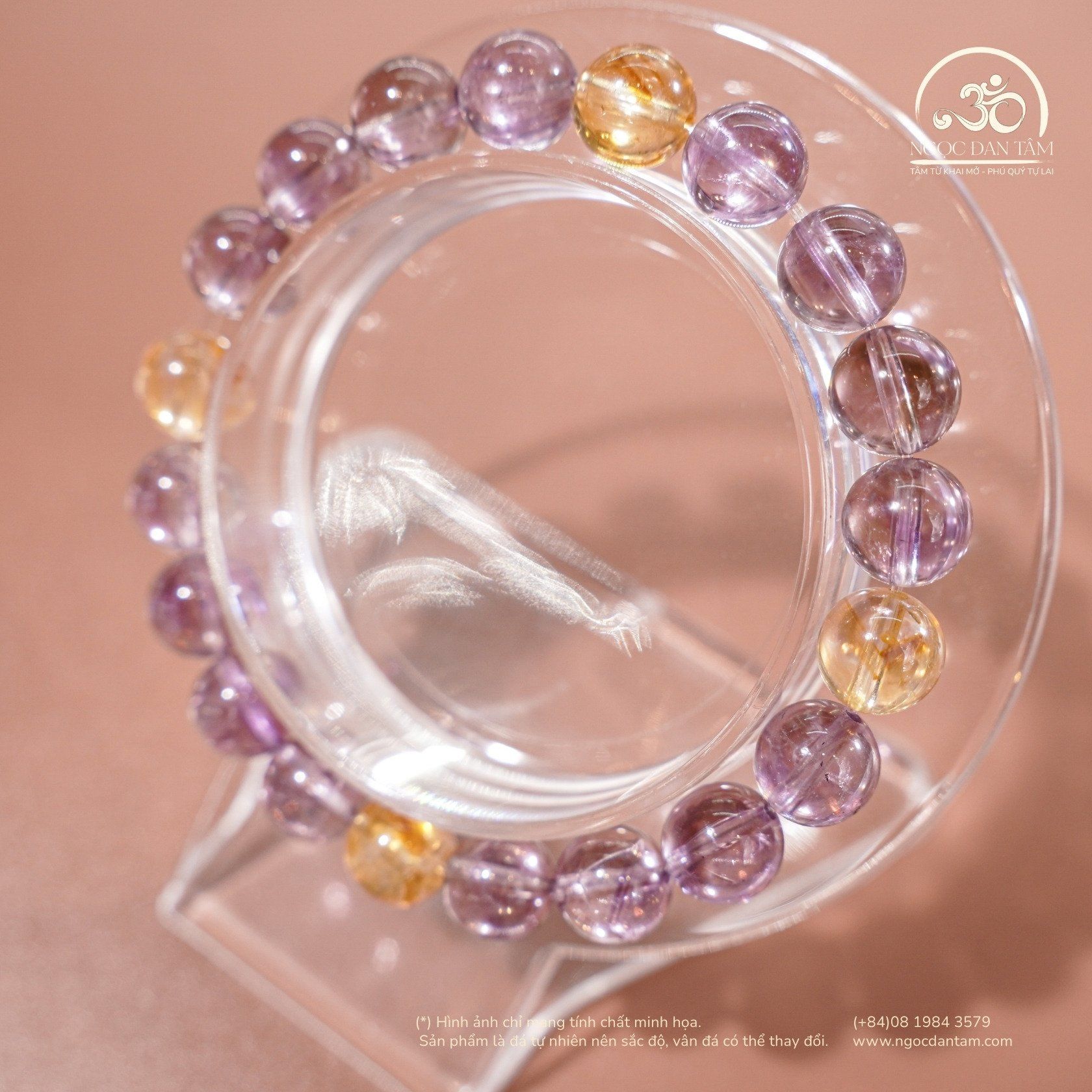  Vòng Tay Ametrine 8mm - 10mm 2A 