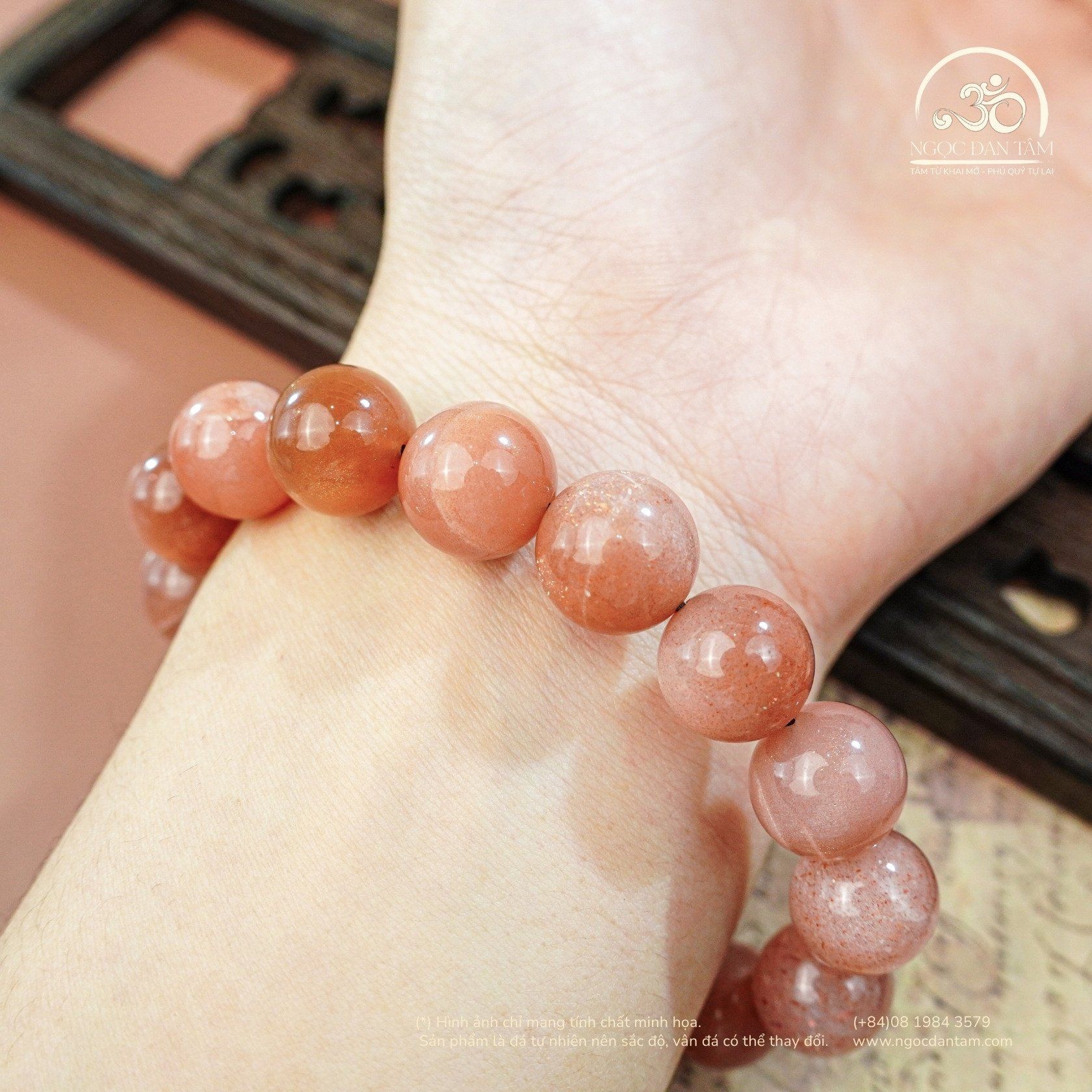  Vòng Tay Đá Mặt Trời 12mm 3A 