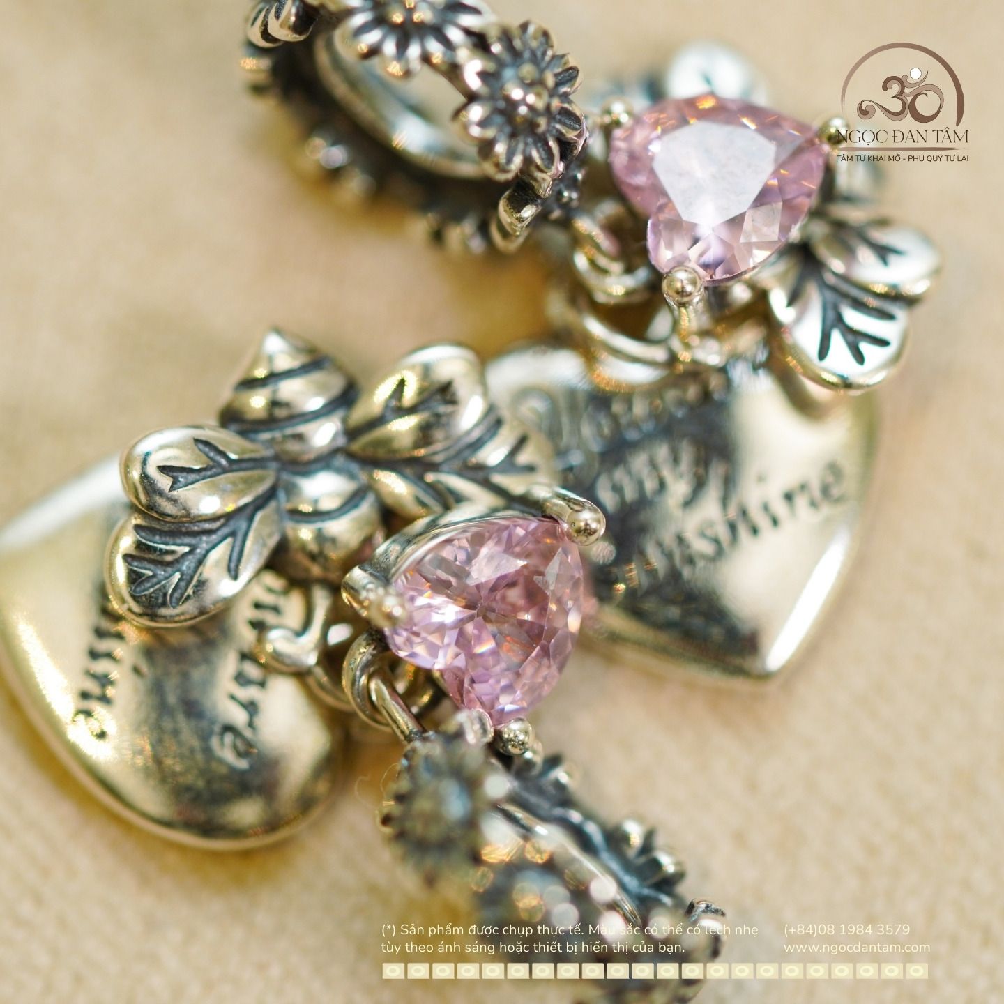  Charm Treo Pandora Ánh Nắng 10.08mm - Bạc 925 Cao Cấp 