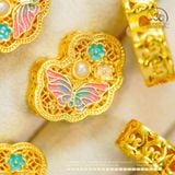  Charm Bướm Mây 22,57mm - Kim Loại Mạ Vàng Cao Cấp 