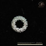  Charm Tròn Đính Đá Màu Bạch Kim 8,46 - Kim Loại Mạ Bạc Cao Cấp 