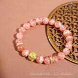  Vòng Tay Đá Đào Hoa Cát Tường 8mm 5A 