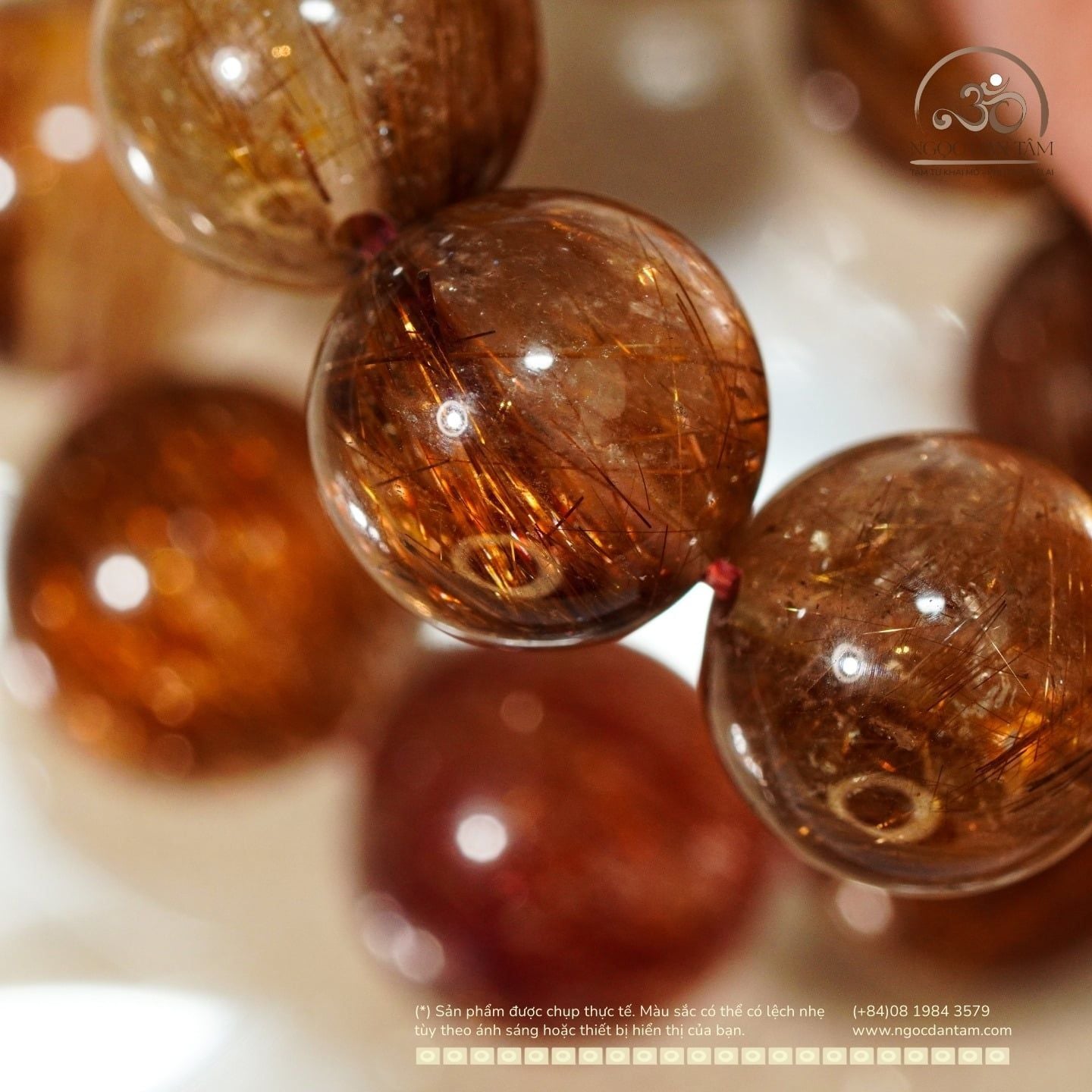  Vòng Tay Thạch anh tóc hỗn hợp VIP 10mm 7A 