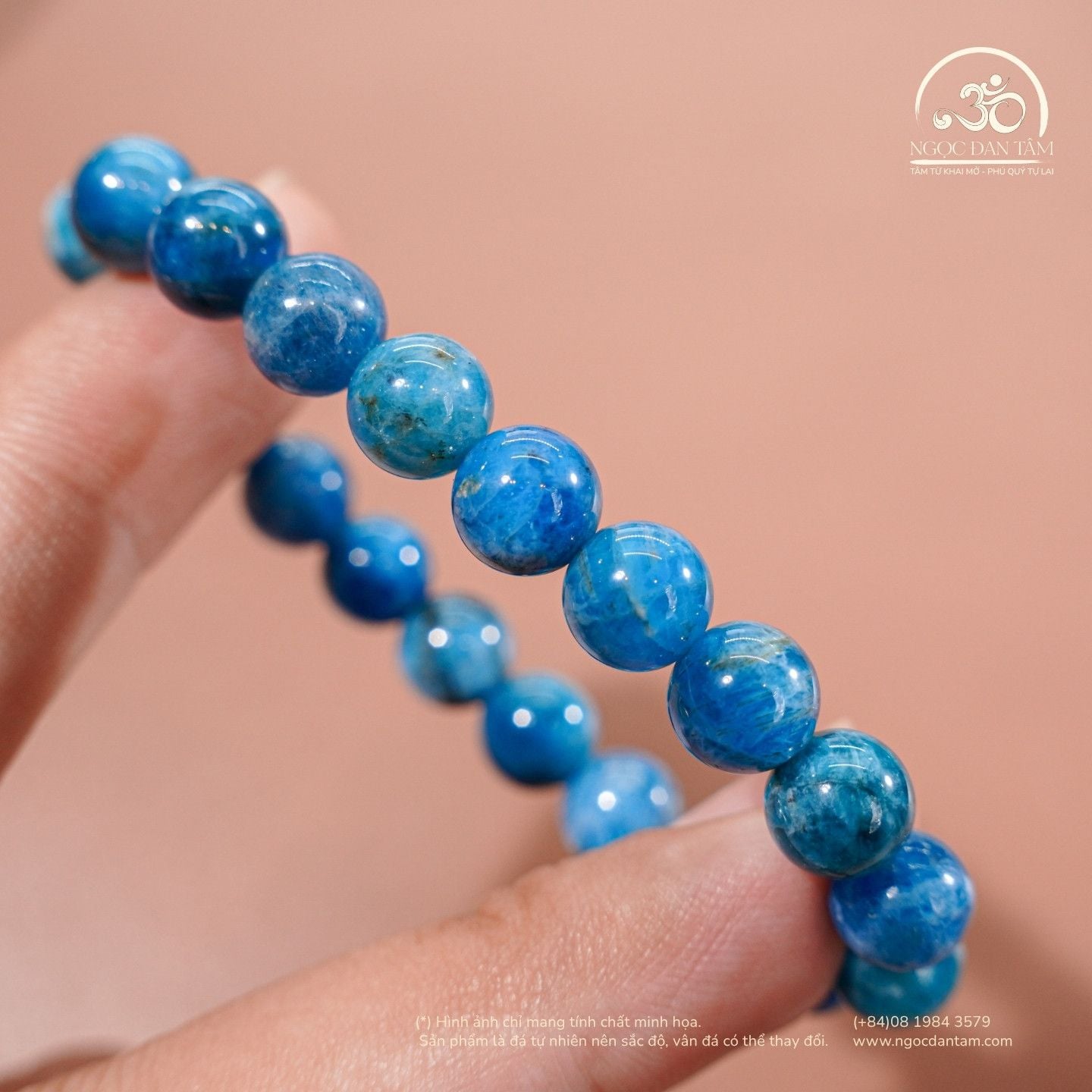  Vòng Tay Đá Apatite 8mm 2A 