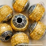  Charm Tường Vân 2 Màu 10,91mm - Bạc 925 Mạ Vàng Cao Cấp 