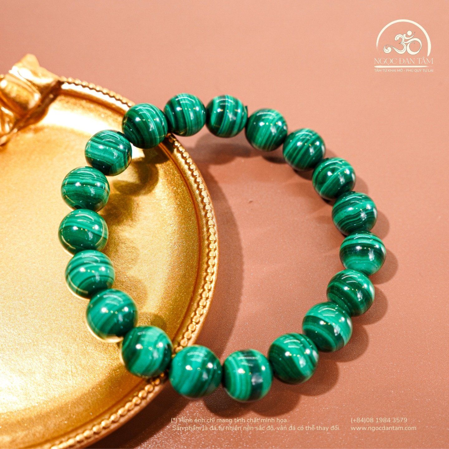  Vòng Tay Đá Khổng Tước 10mm 3A 