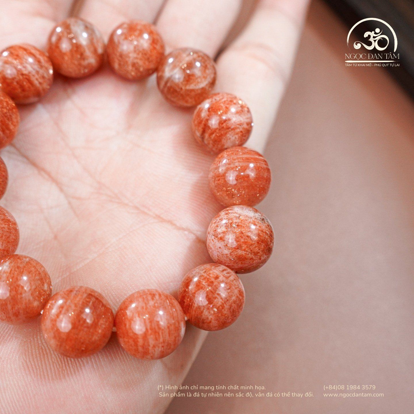  Vòng Tay Đá Mặt Trời 12mm 4A 