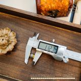  Hạt Tròn Hoa Văn 11,27mm - Bạc Mạ Vàng Cao Cấp 