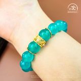  Vòng Tay Đá Amazonite 11mm 5A Phối Charm 