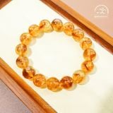  Vòng Tay Thạch Anh Vàng Hoa Bay 11mm 3A 