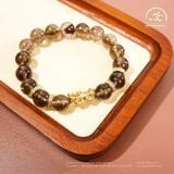  Vòng Tay Thạch Anh Khói 10mm 2A Phối Charm Tỳ Hưu 