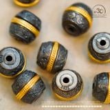  Charm Hamburger Nhỏ 9,54mm - Bạc 925 Mạ Vàng Cao Cấp 