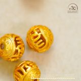  Charm Bi Tròn Lục Tự 7,94mm - Kim Loại Mạ Vàng 