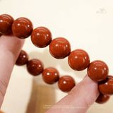  Vòng Tay Ngọc Bích Đỏ 12mm 5A 