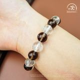  Vòng Tay Đá Thạch Anh Khói 10mm 2A Phối Đá Topaz 10mm 2A 