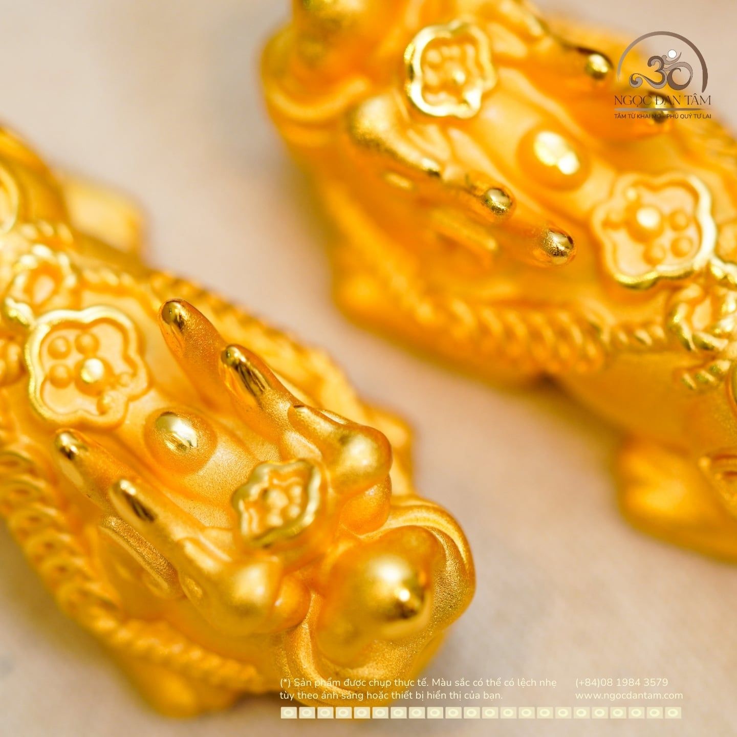  Tỳ Hưu 112 38,78mm - Đồng Thau Mạ Vàng 999 Cao Cấp 