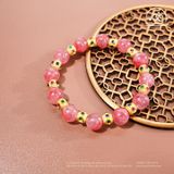  Vòng Tay Tường Vi 9mm 5A Phối Charm Đính Đá 