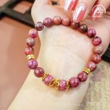  Vòng Tay Đá Thulite 8mm 2A Phối Charm 