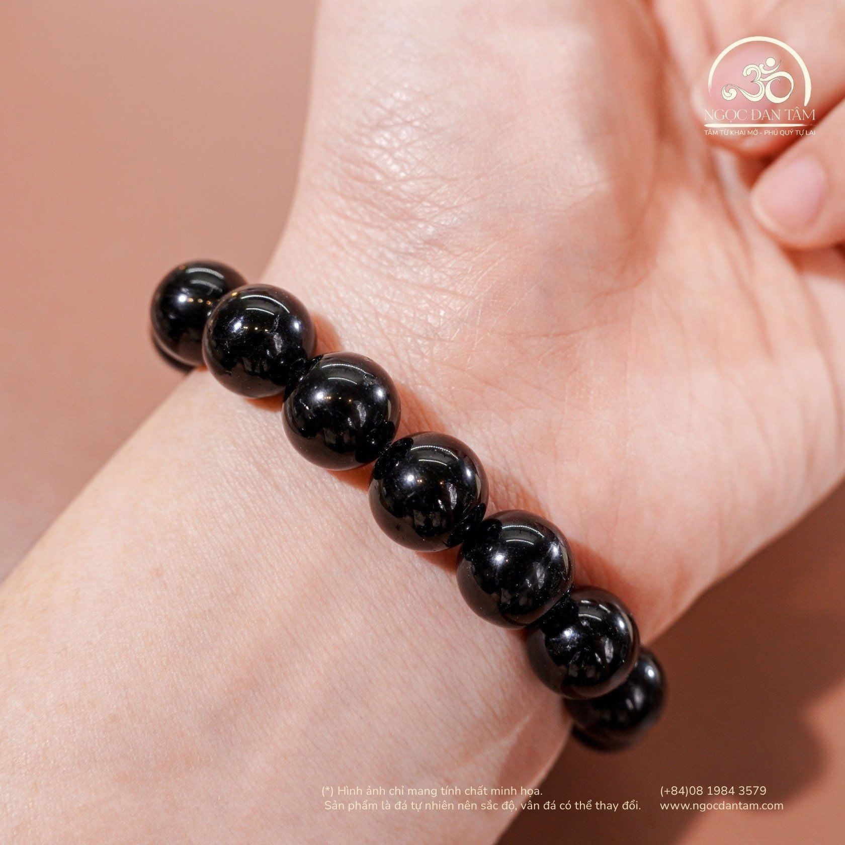  Vòng Tay Tourmaline Đen 10mm 2A 