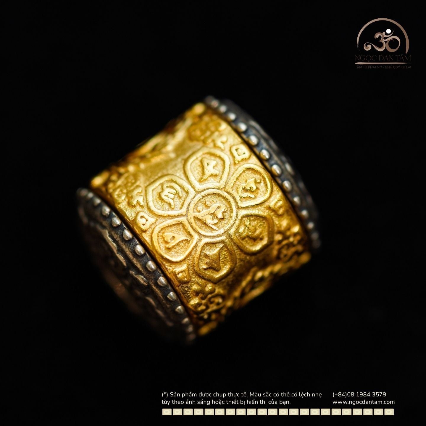  Charm Hạt Thùng Chú Om (lớn) 15,76mm - Bạc 925 Mạ Vàng Cao Cấp 