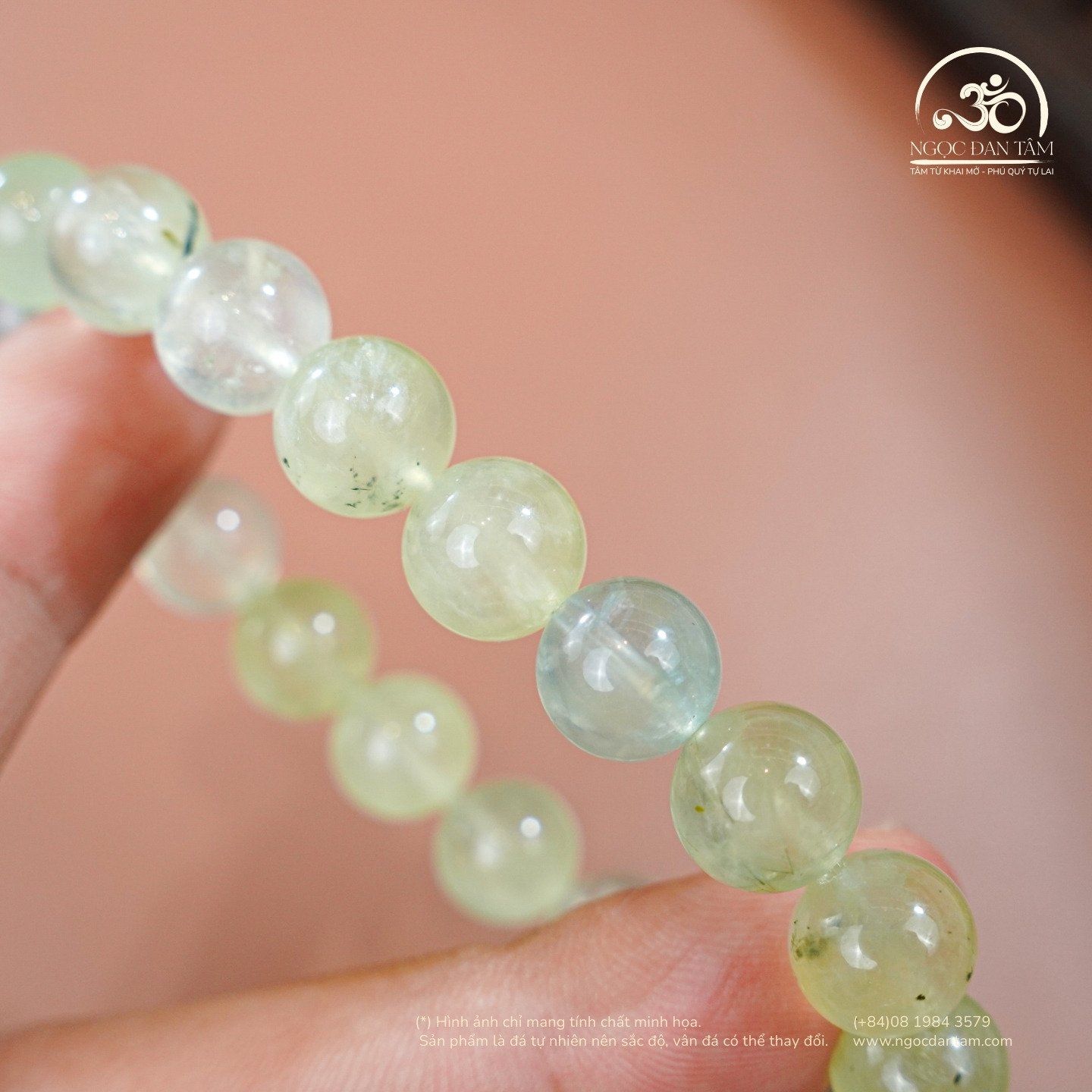  Vòng Tay Đá Prehnite 10mm 2A 