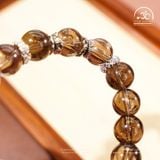  Vòng Tay Thạch Anh Khói 10mm 2A Phối Charm Bạc 