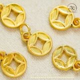  Charm Treo Đồng Tiền 8.02mm - Kim Loại Mạ Vàng Cao Cấp 