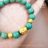  Vòng Tay Lam Ngọc Phối Charm Lu Thống Tỳ Hưu 