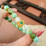  Vòng Tay Đá Cẩm Thạch Úc Phối Charm Hồ Lô 8mm 2A 