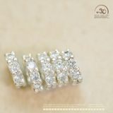  Charm Đệm Bạc Lấp Lánh 8mm - Bạc Cao Cấp 