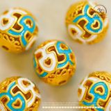  Charm Tròn Kho Báu 9.76mm - Kim Loại Mạ Vàng Cao Cấp 