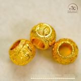  Charm Bi Tròn Họa Tiết 7,96mm - Kim Loại Mạ Vàng Cao Cấp 