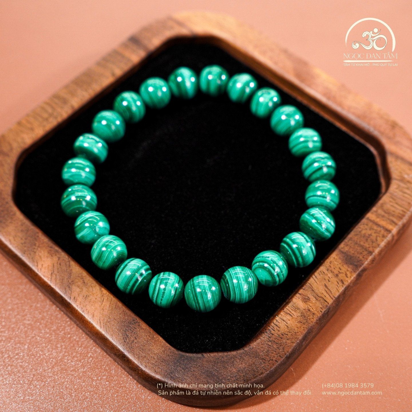  Vòng Tay Đá Khổng Tước 8mm 3A 