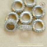  Charm Tròn Bạc 7mm - Bạc 925 Cao Cấp 