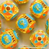  Charm Tròn Bình An 9.95mm  - Kim Loại Mạ Vàng 