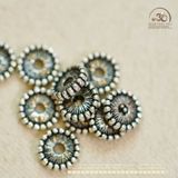  Charm Bạc Bánh Xe Hoa 6mm - Bạc Cao Cấp 