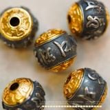  Charm Hạt Tròn Chú Omani 11,38mm - Bạc 925 Mạ Vàng Cao Cấp 